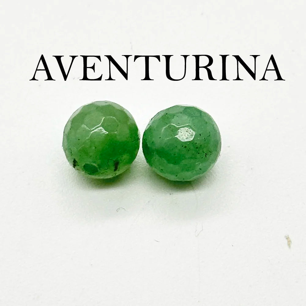 Earrings with Curly Hoop and Mineral