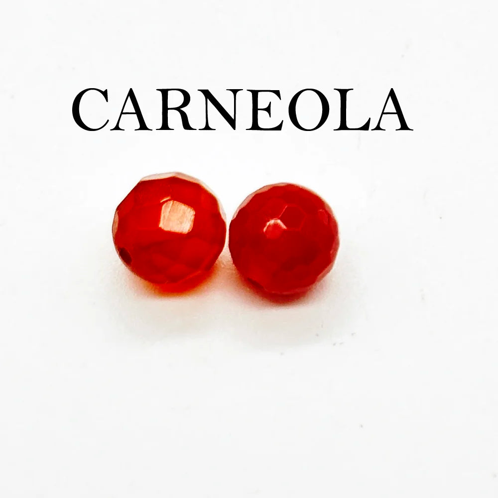 Earrings with Curly Hoop and Mineral