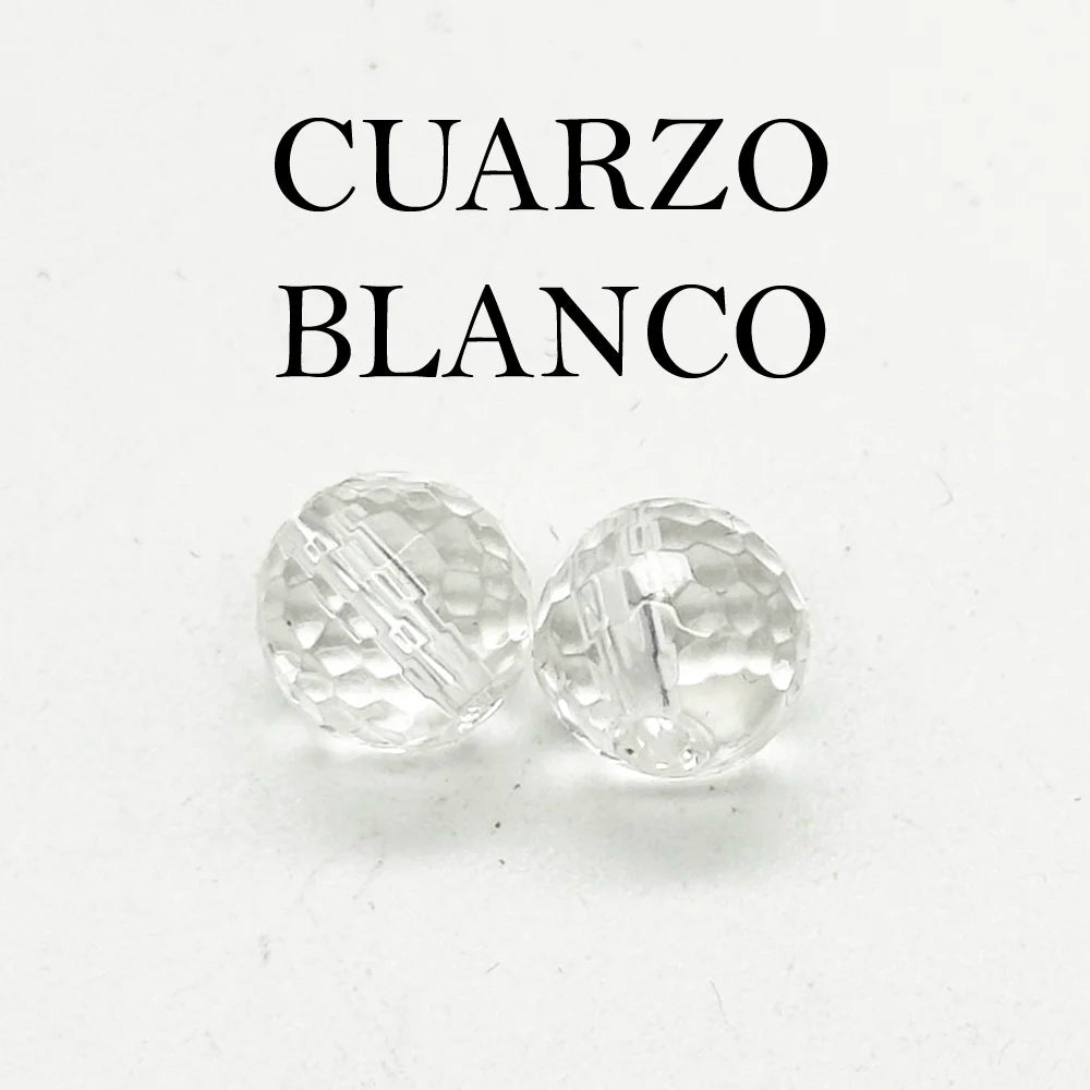 Earrings with Curly Hoop and Mineral