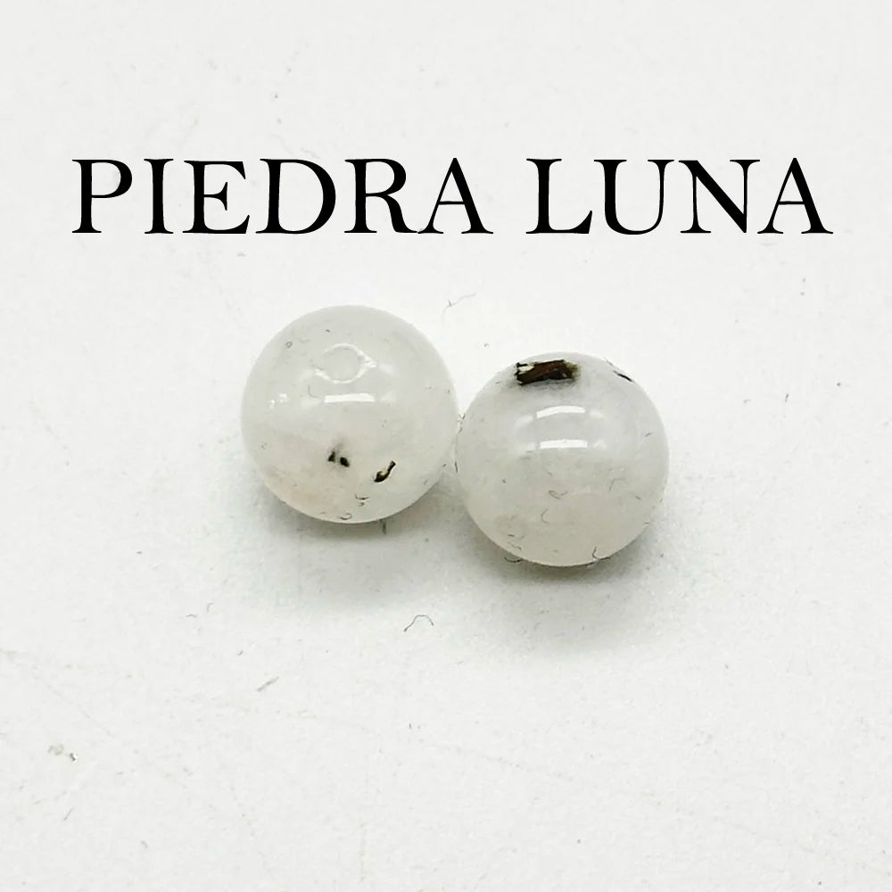 Earrings with Curly Hoop and Mineral