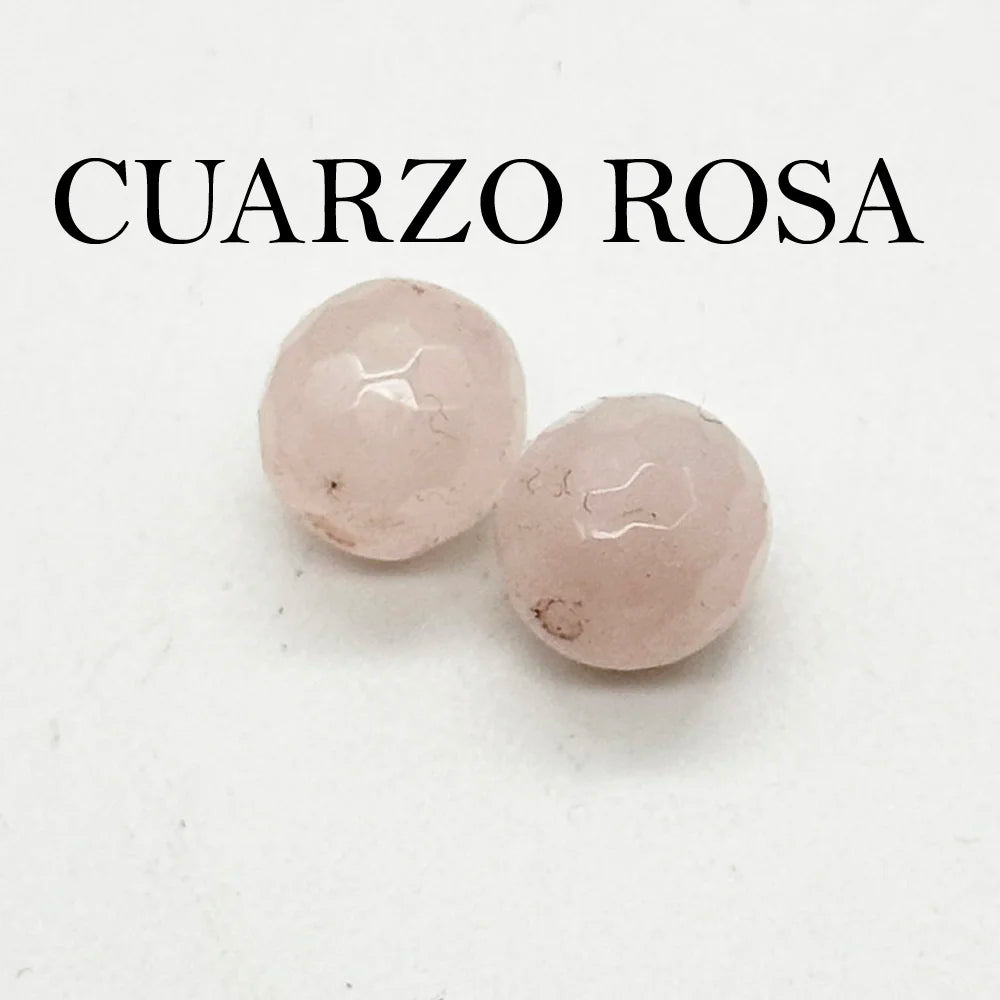Earrings with Curly Hoop and Mineral