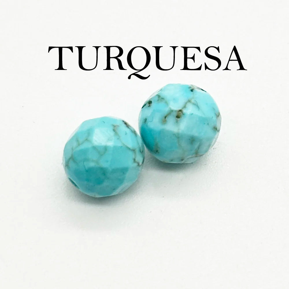 Earrings with Curly Hoop and Mineral