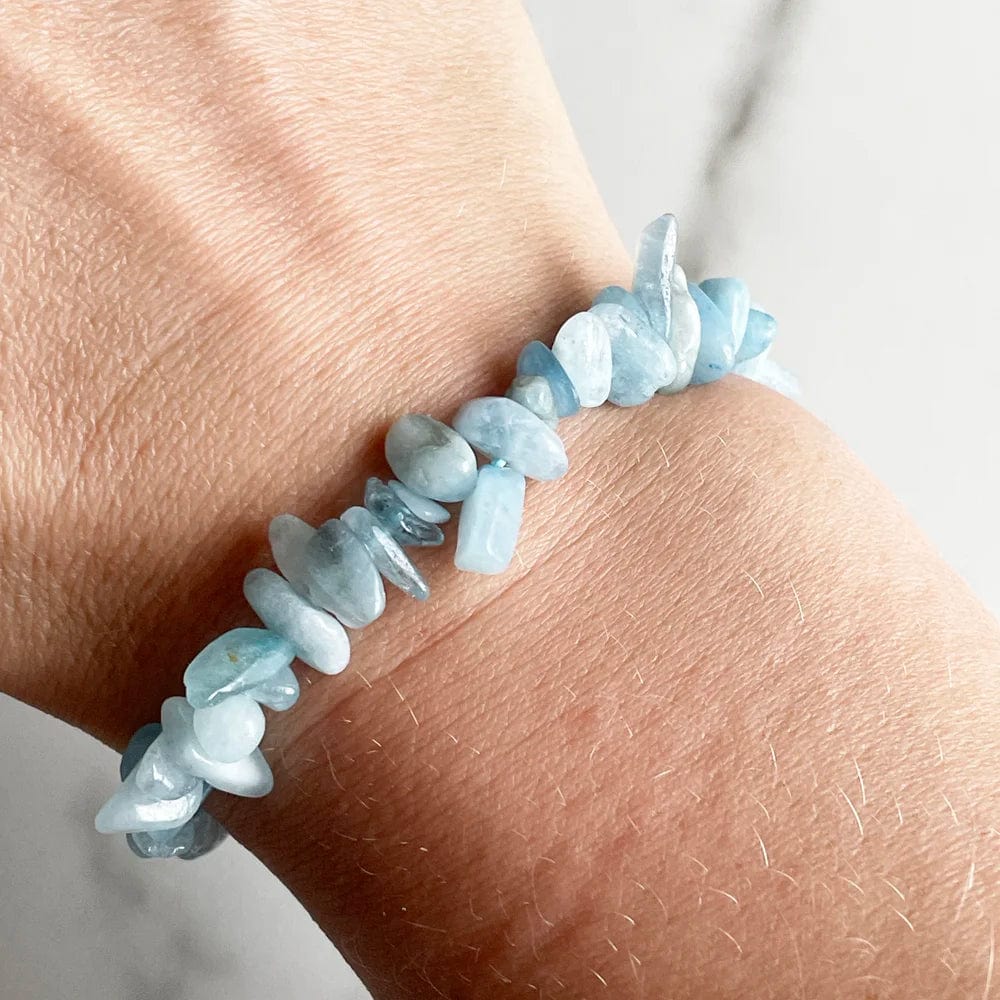 Aquamarine Chip Bracelet