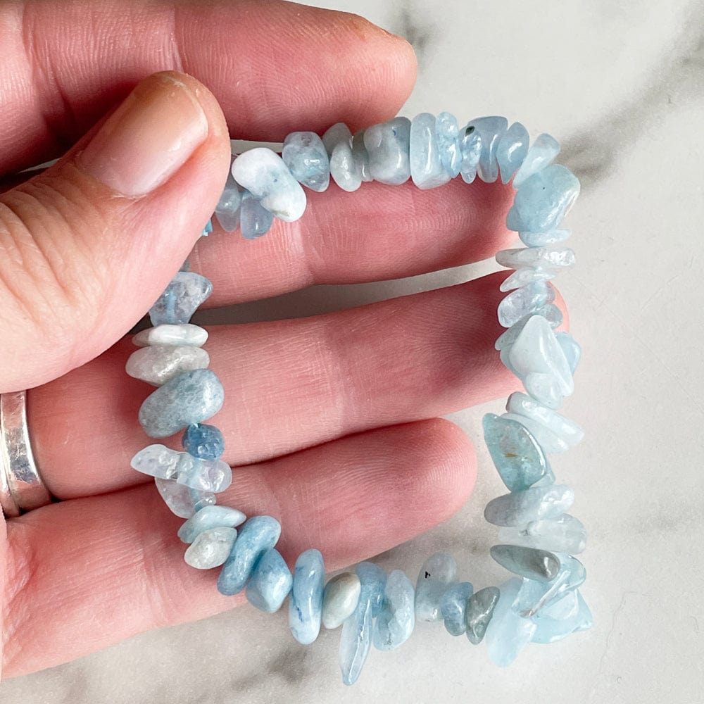 Aquamarine Chip Bracelet
