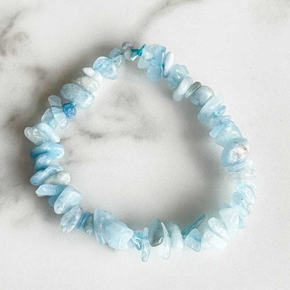 Aquamarine Chip Bracelet