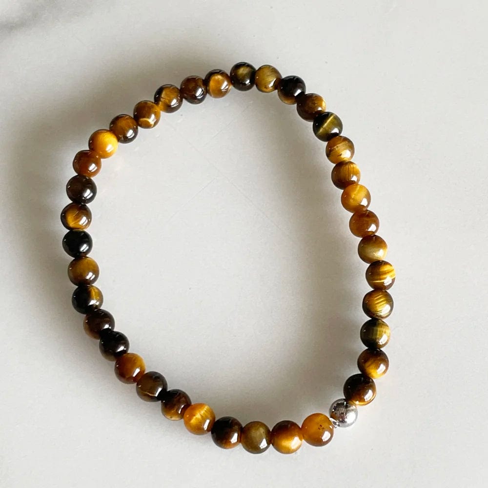 Pulsera bolitas de Ojo de tigre para Proteger