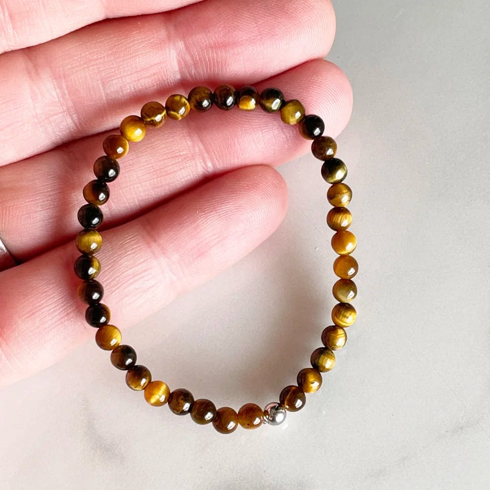 Pulsera bolitas de Ojo de tigre para Proteger