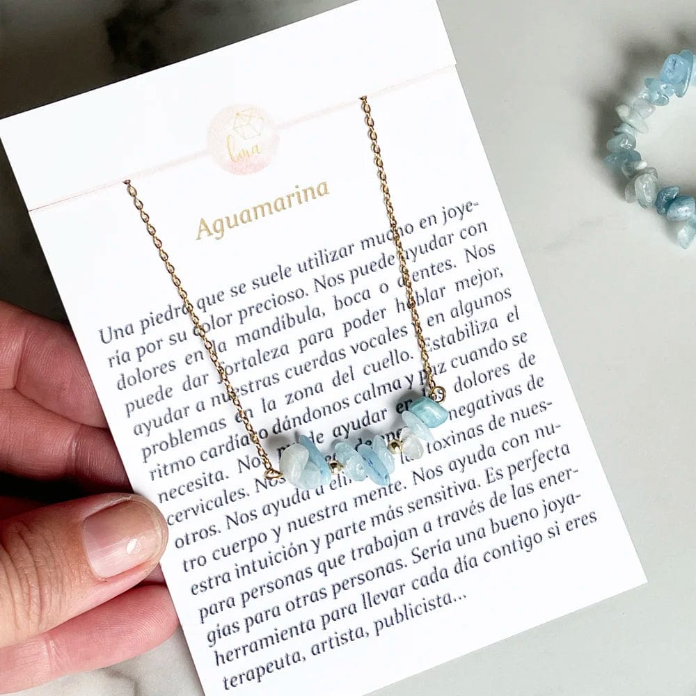 Aquamarine Chip Necklace
