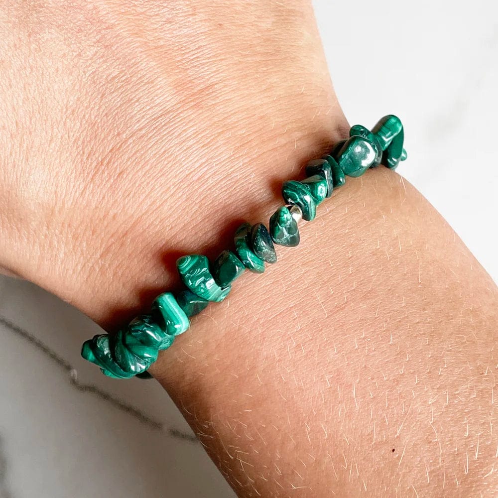 Malachite chip bracelet