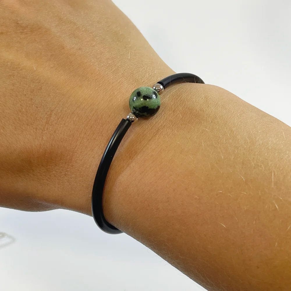 Ruby Zoisite ball bracelet