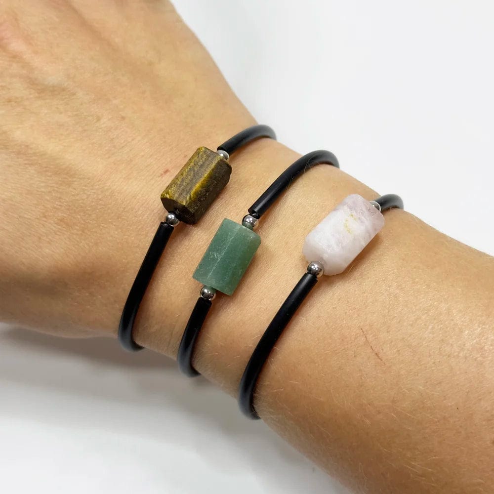 Pulsera Cuarzo Rosa en Bruto