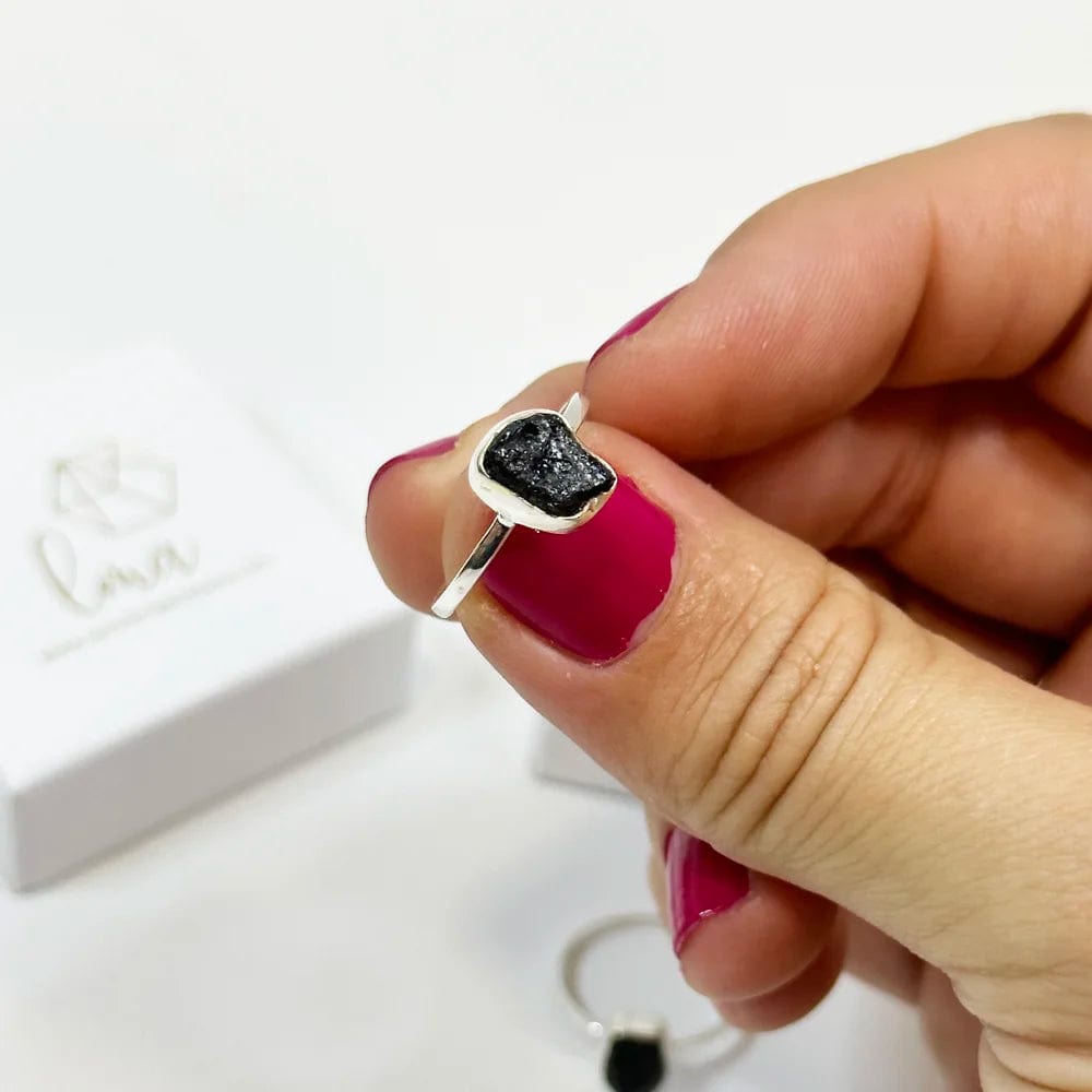 Anillo de plata con Mineral en Bruto