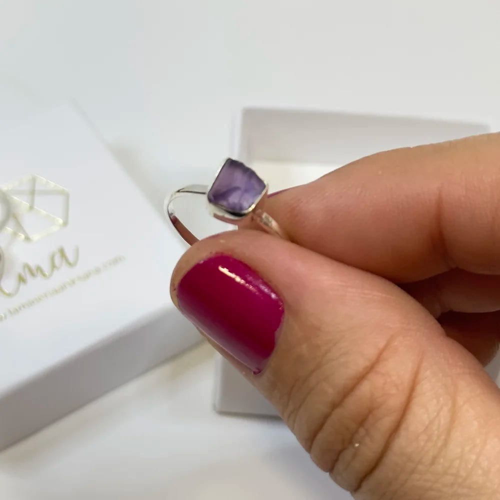 Anillo de plata con Mineral en Bruto