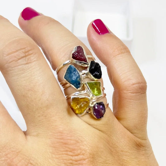 Rings with Raw Mineral