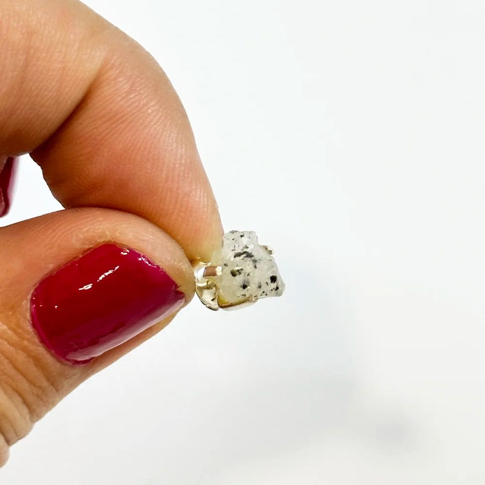 Pendientes Botón Mineral en Bruto