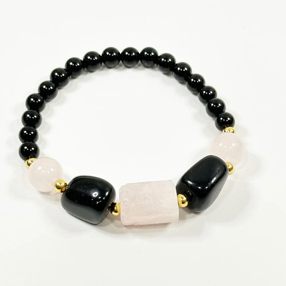 Pulsera Ónix con Aventurina o Cuarzo Rosa