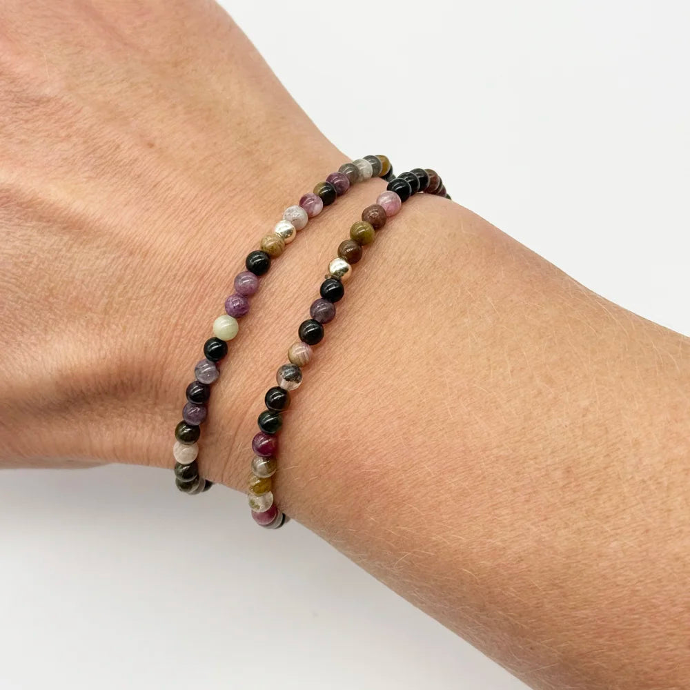 Pulsera finita de Turmalina de colores