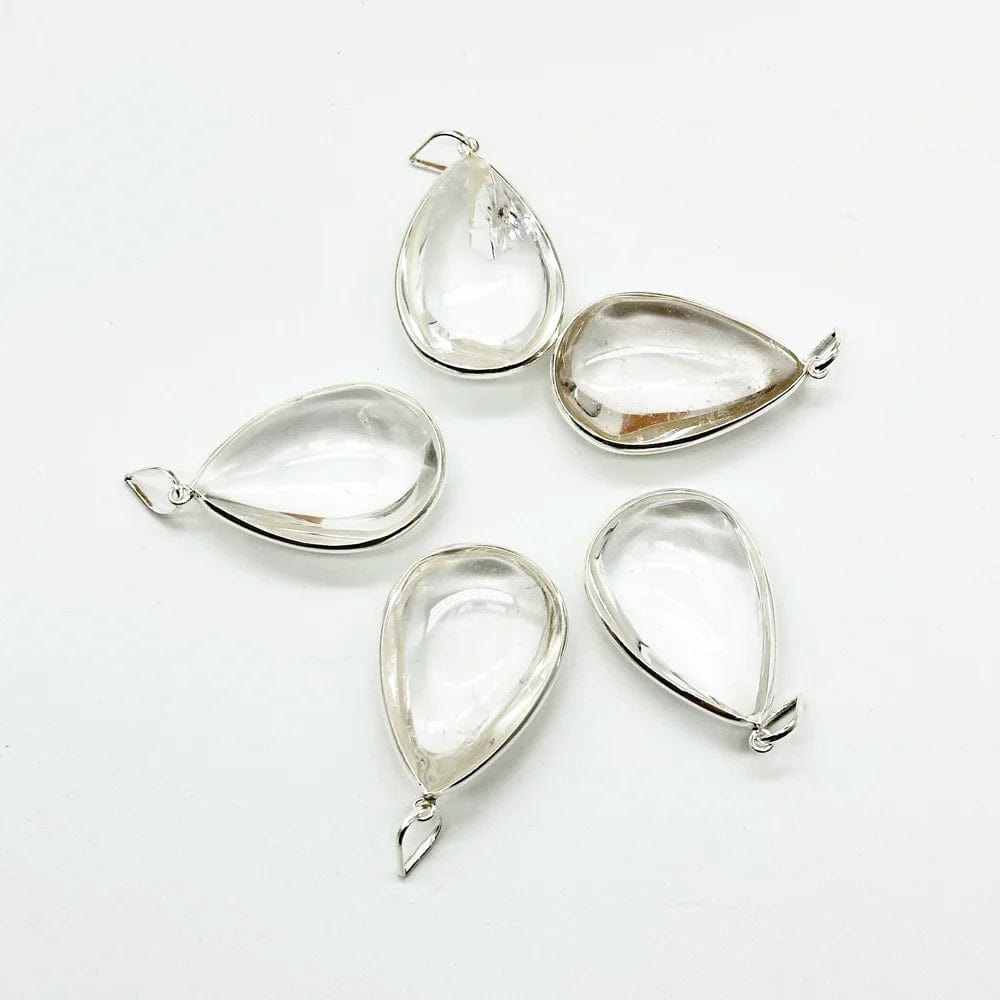 White Quartz Teardrop Pendant