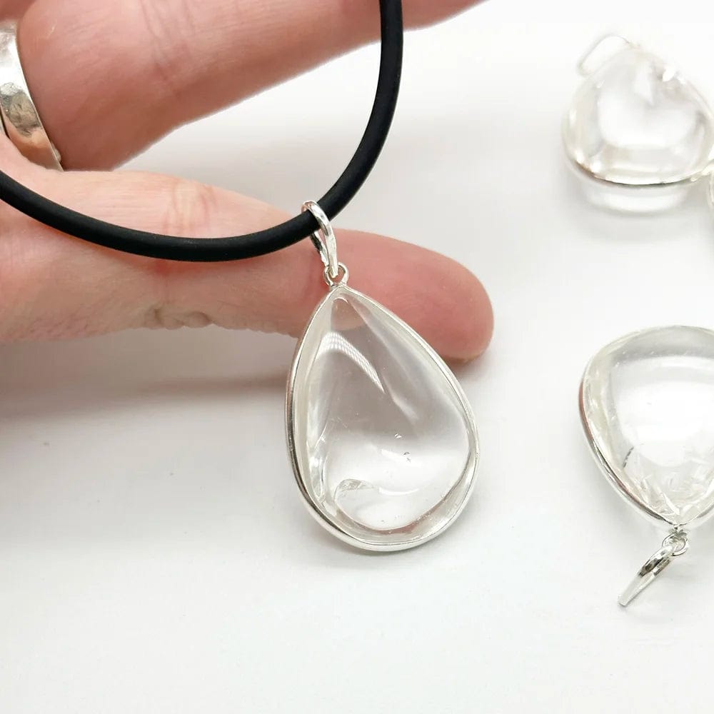 White Quartz Teardrop Pendant