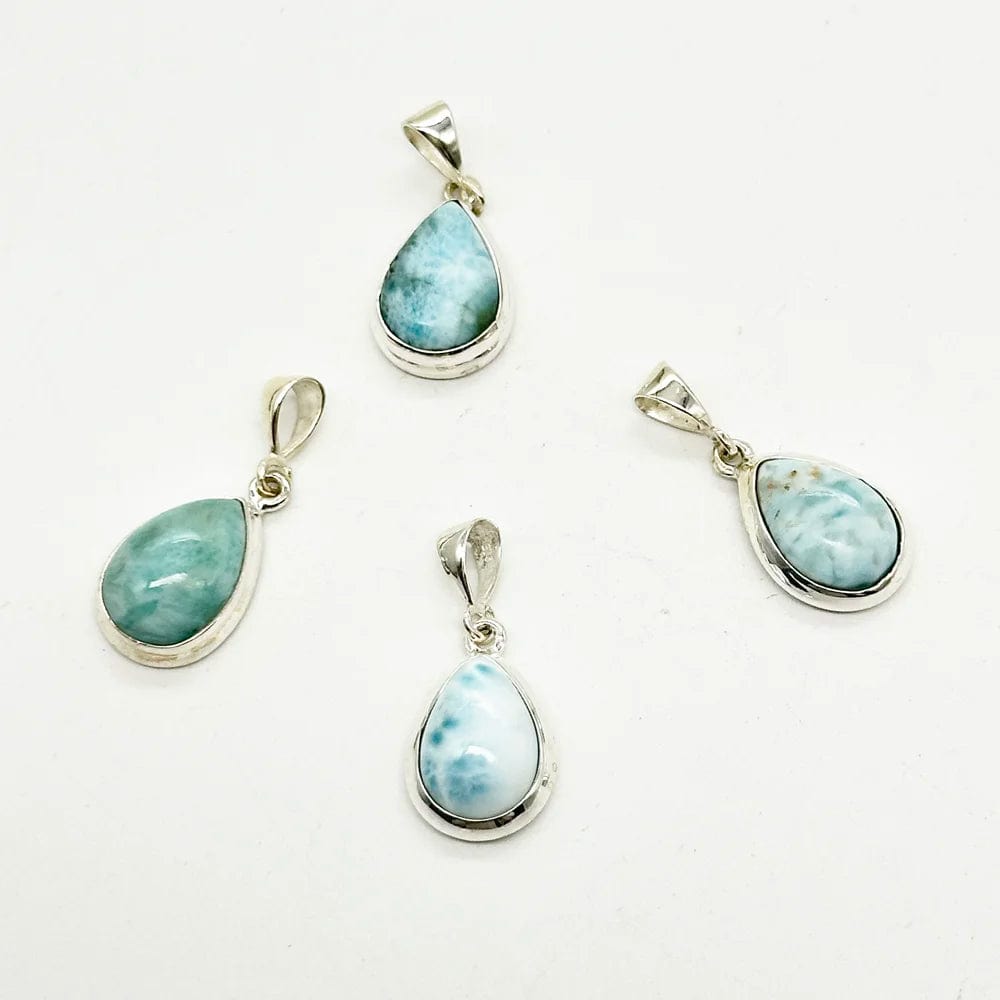Larimar teardrop pendant