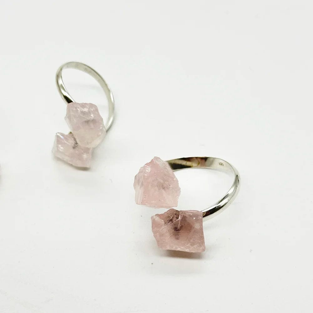 Anillo de plata con Cuarzo Rosa