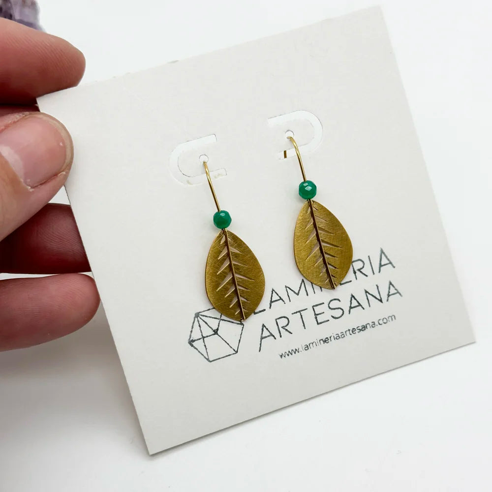 Pendientes Hoja y Mineral