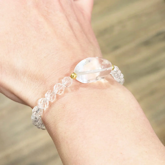 Pulsera de Cuarzo Blanco