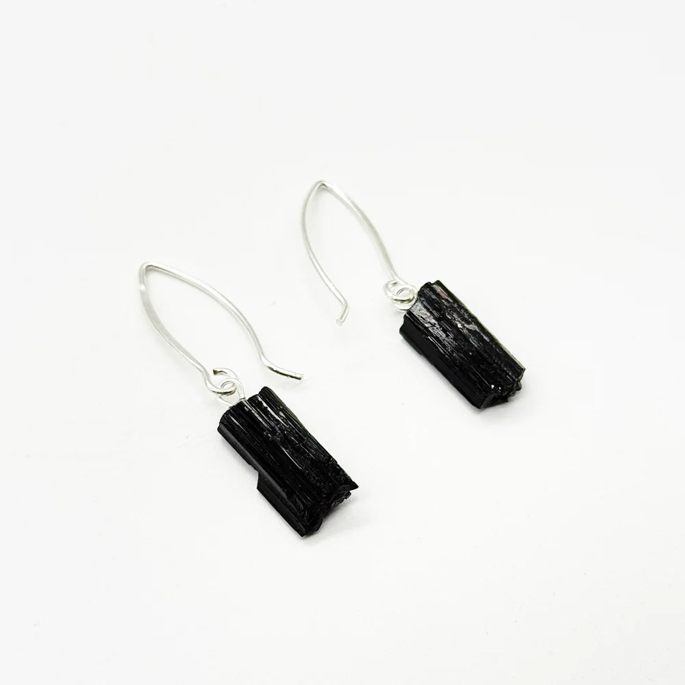 Pendientes con Turmalina Negra