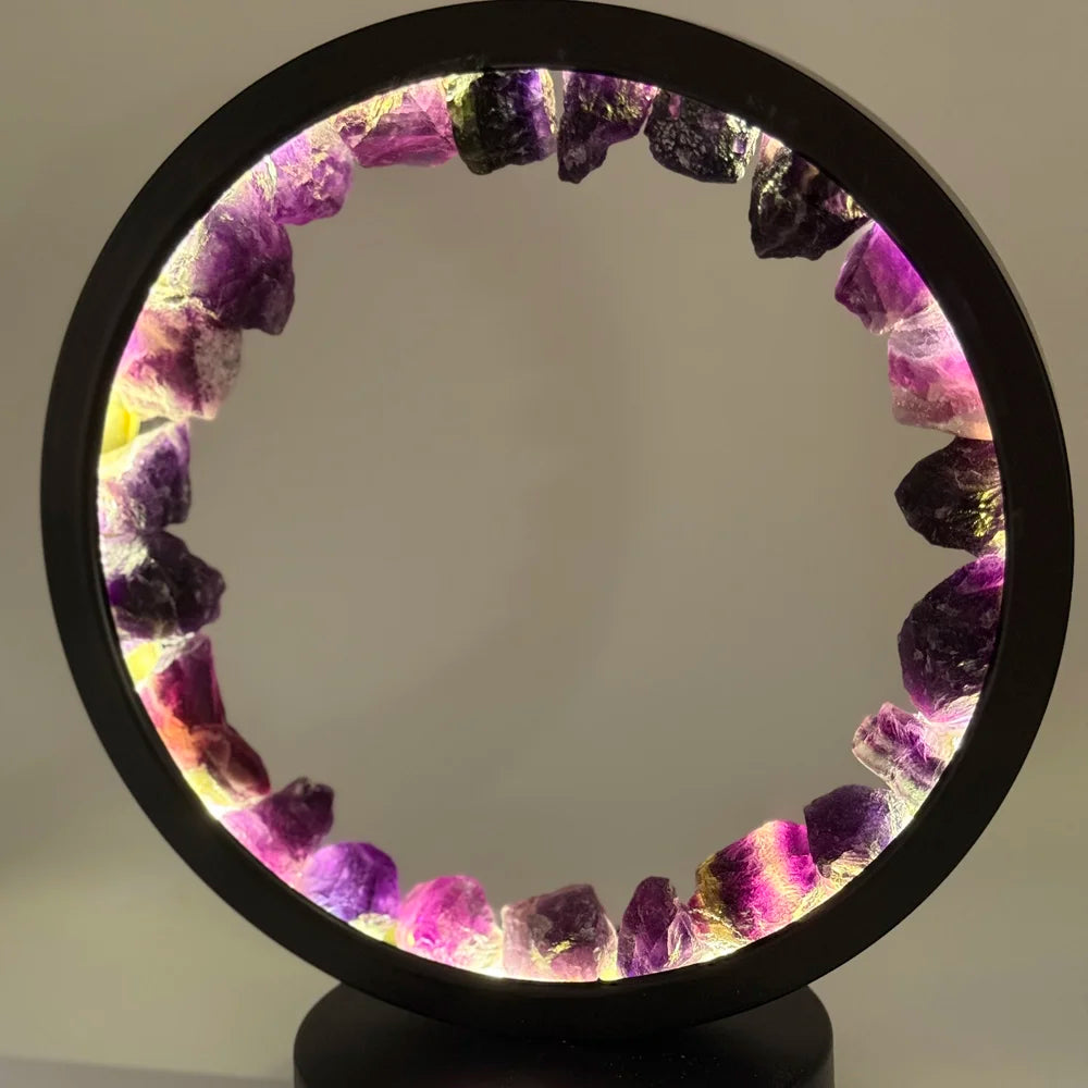 Lámpara con trozos de Mineral