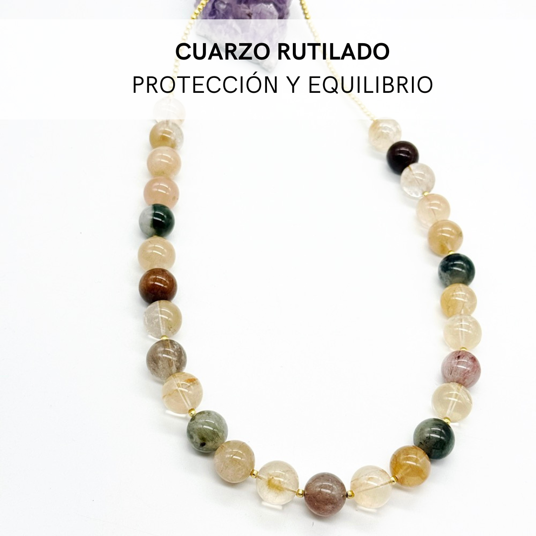 Collar Cuarzo rutilado | Equilibrio y protección