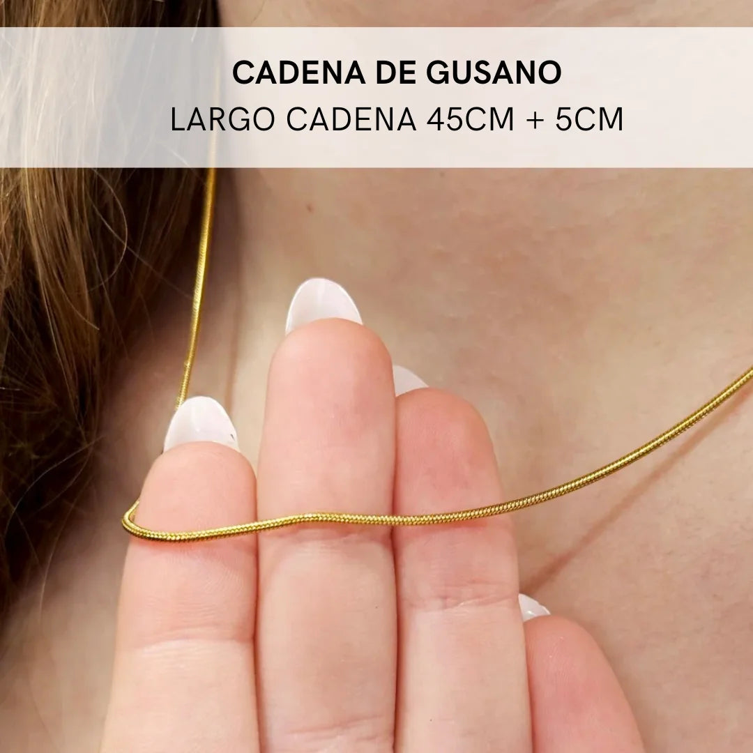 Cadena Hilo de Acero Inoxidable | Estilo Gusano | Oro y Plata | 45 cm
