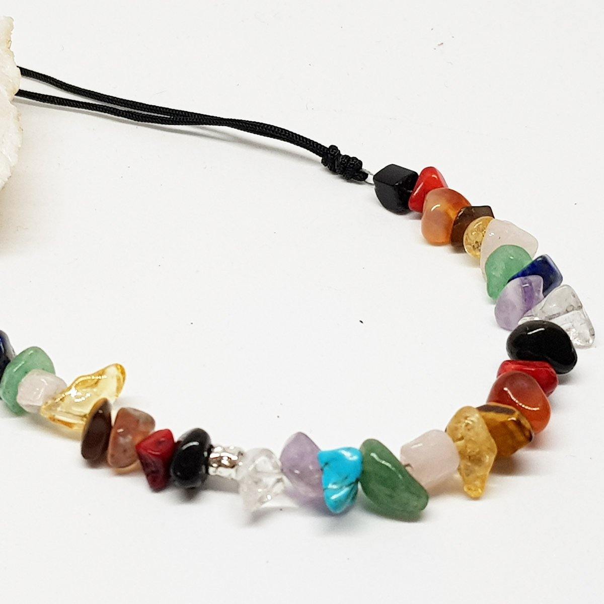 Collar de los Chacras y arbol de la vida, joyas artesanales, piedras preciosas, minerales naturales - LaMineria Artesana
