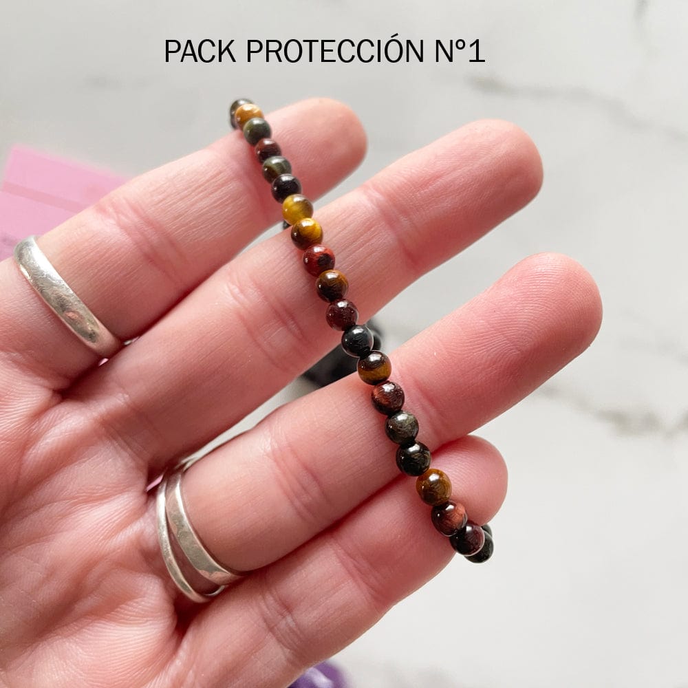 pulsera de tres ojos de tigre, ojo de halcon, ojo de buey
