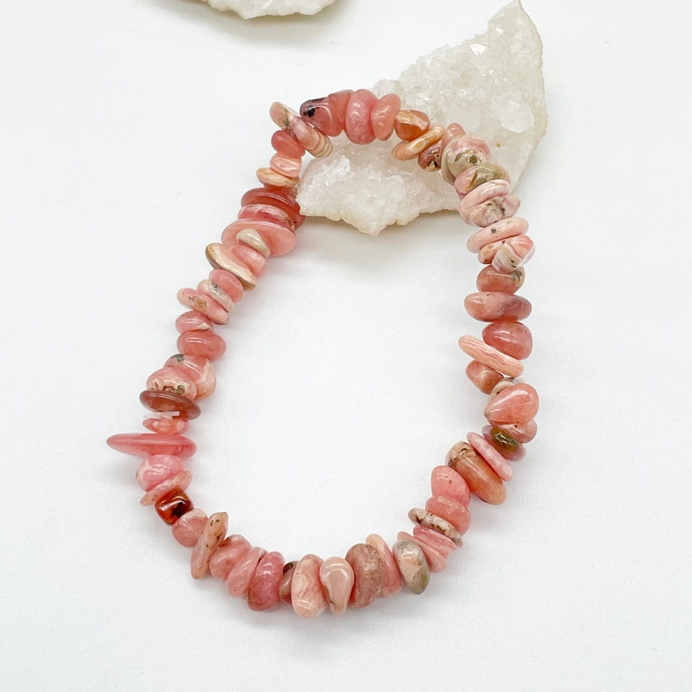 pulsera rodocrosita, pulsera de la fertilidad, piedras naturales, minerales
