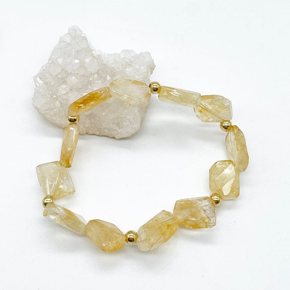 Pulsera Citrino y oro