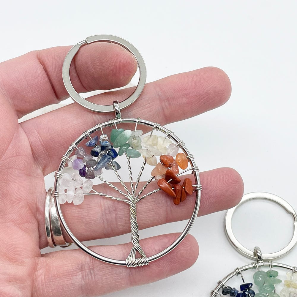arbol de la vida, colgate llavero, llavero, joyeria artesana, piedras naturales, minerales naturales, lamineria artesana, los chacras