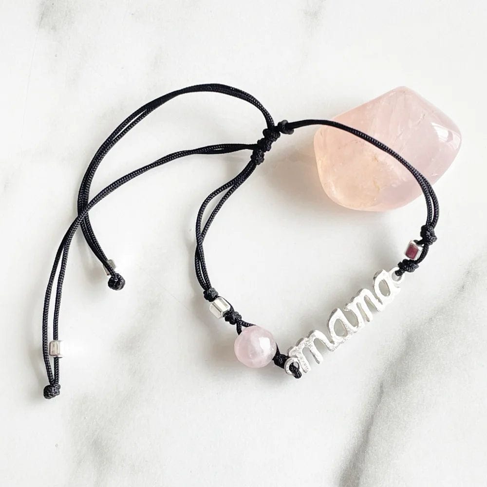 Pulsera Mama y Cuarzo Rosa