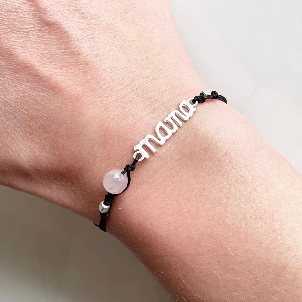 Pulsera Mama y Cuarzo Rosa