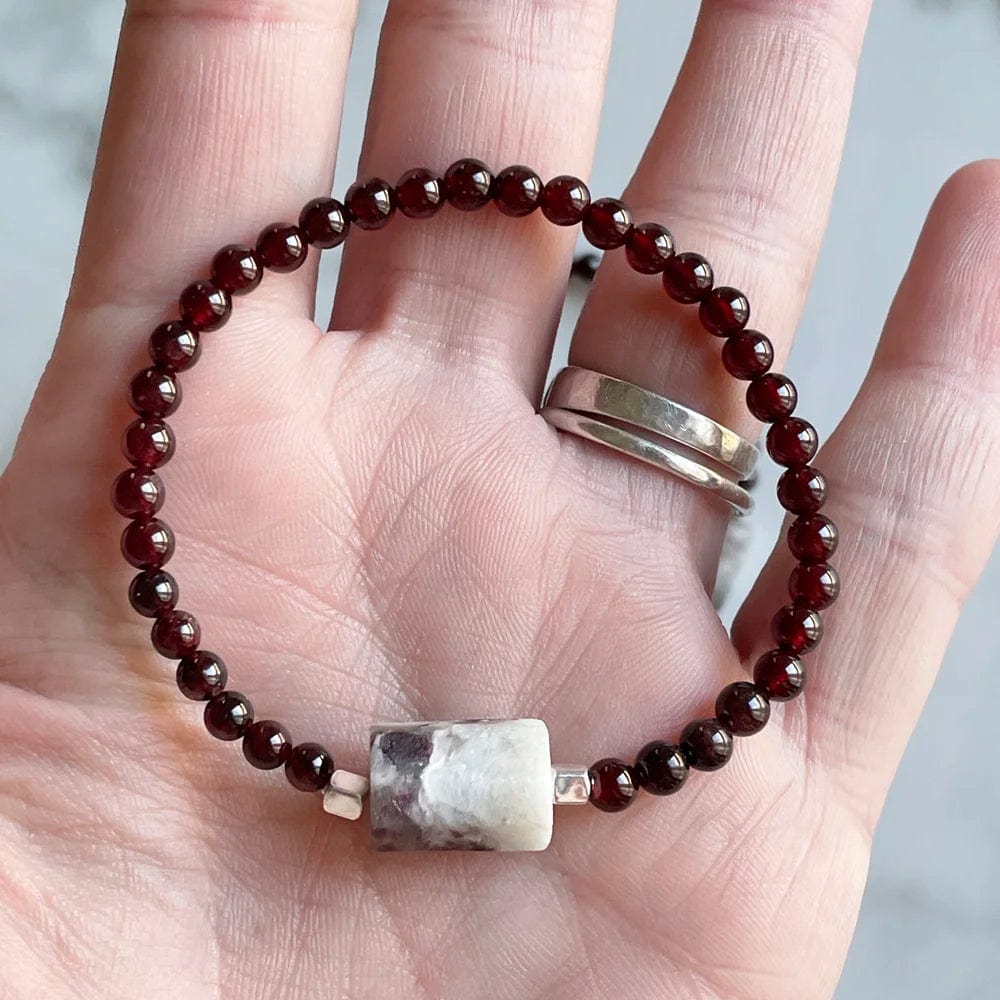 Pulsera Turmalina rosa y Granate