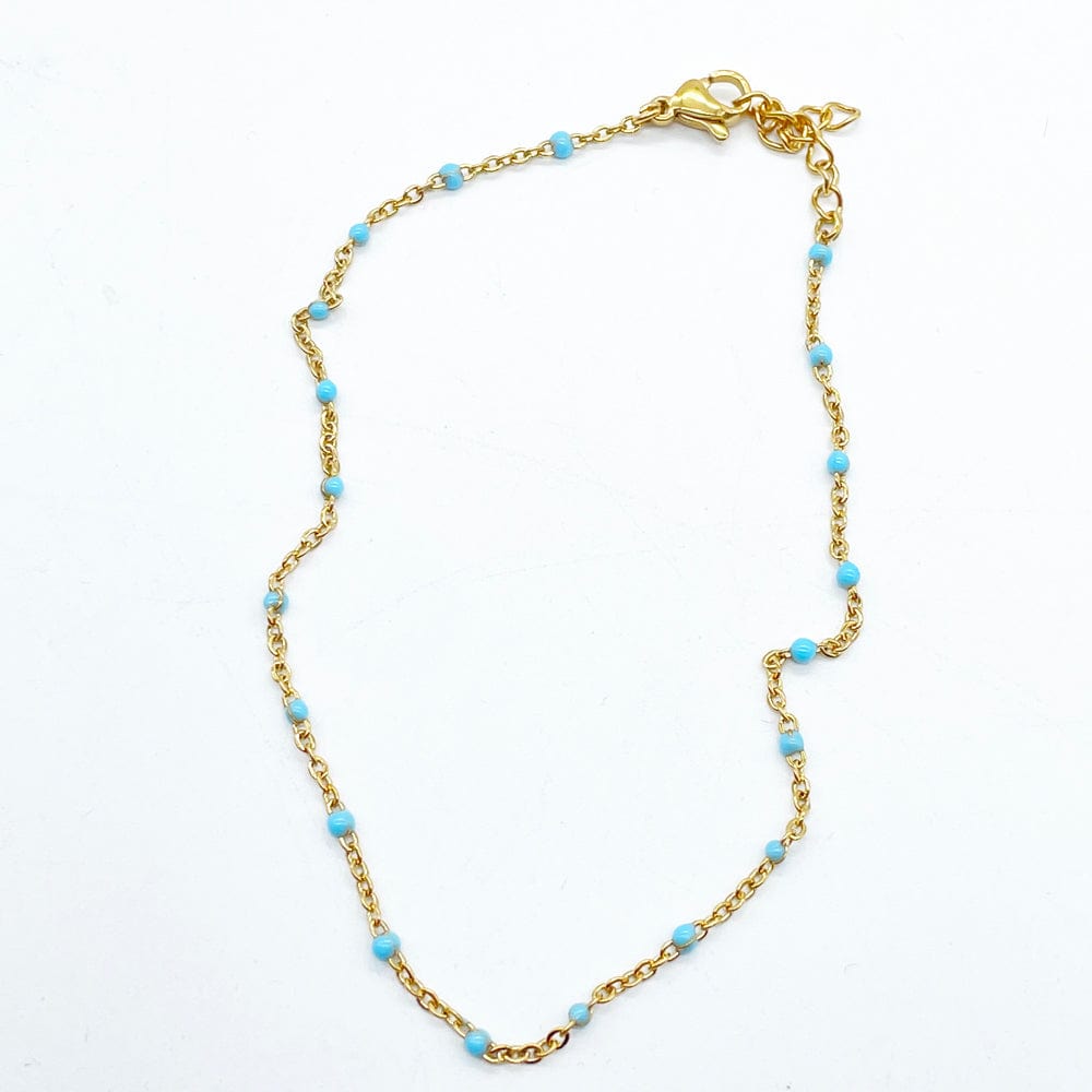 Turquoise beads anklet