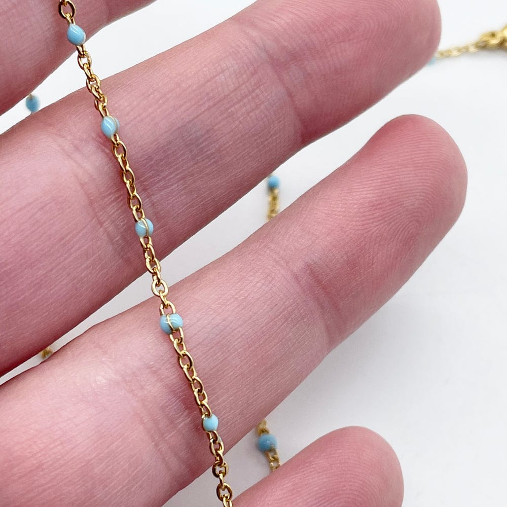 Turquoise beads anklet