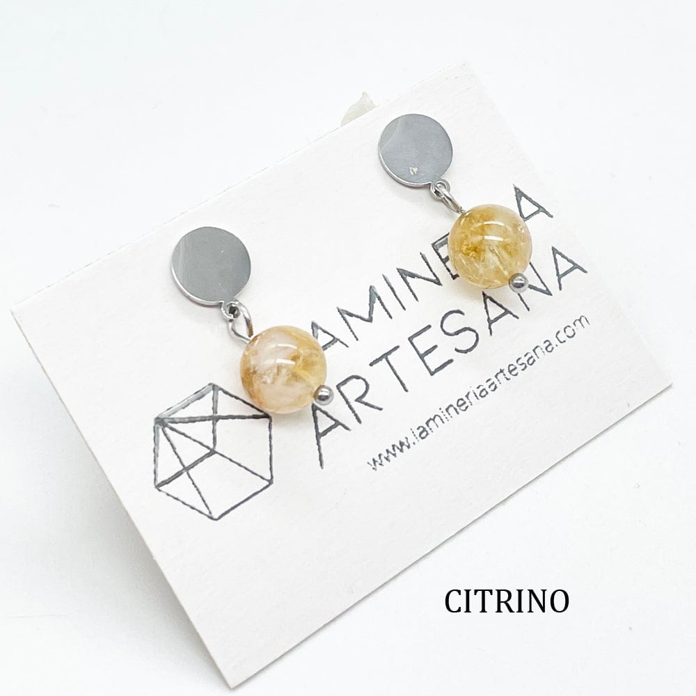 pendientes citrino