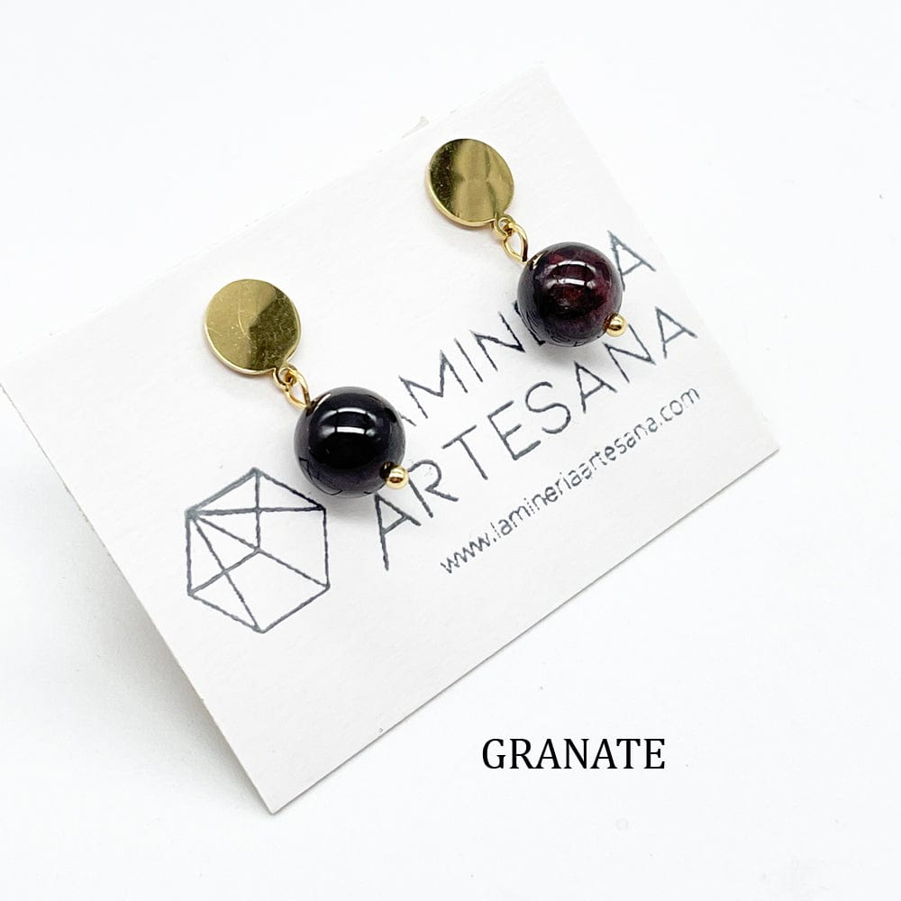 pendientes granate, pendientes rubí