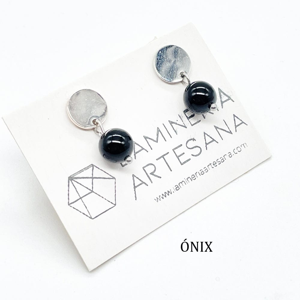 pendientes ónix