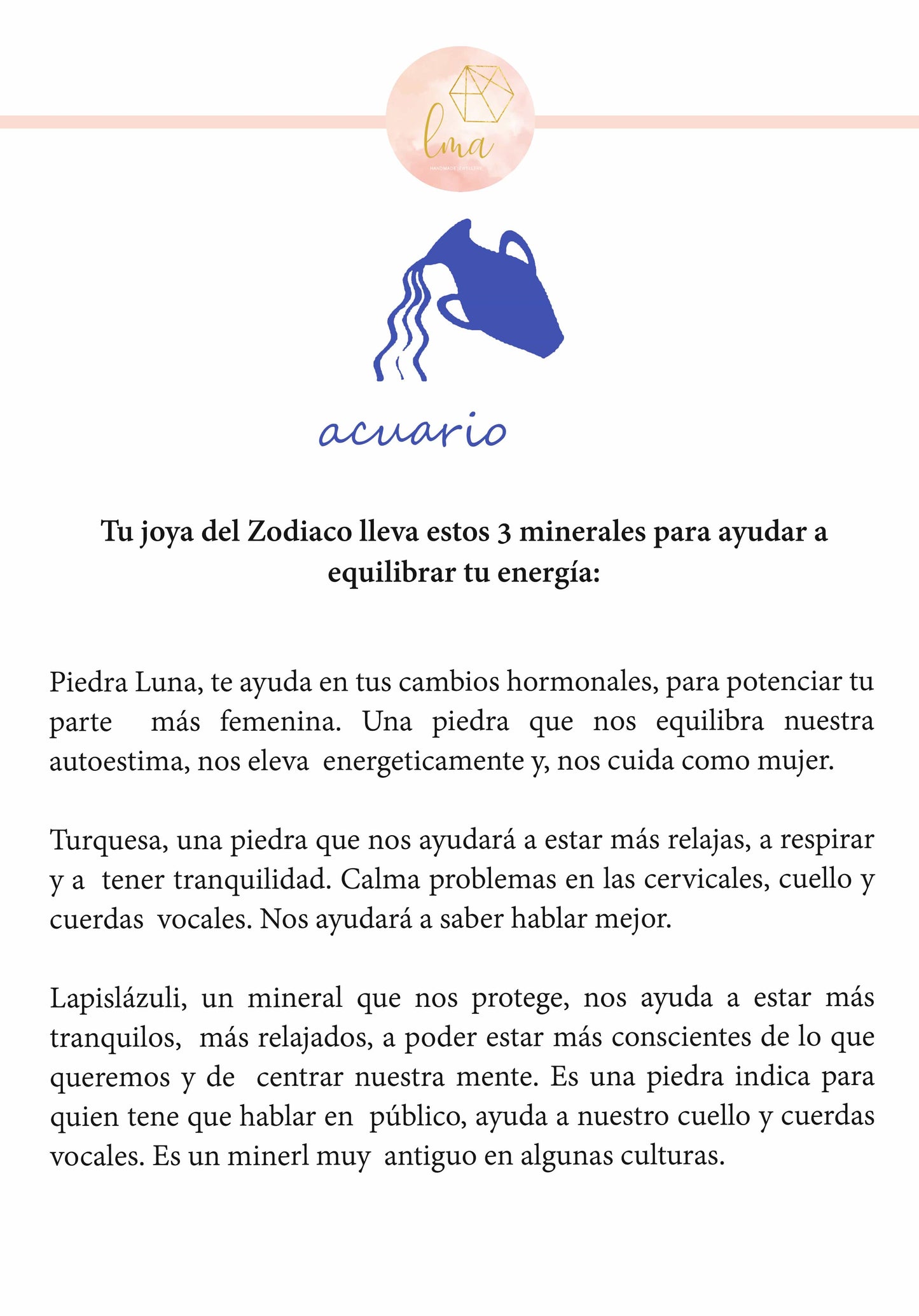 Acuario Tu pulsera del Zodíaco