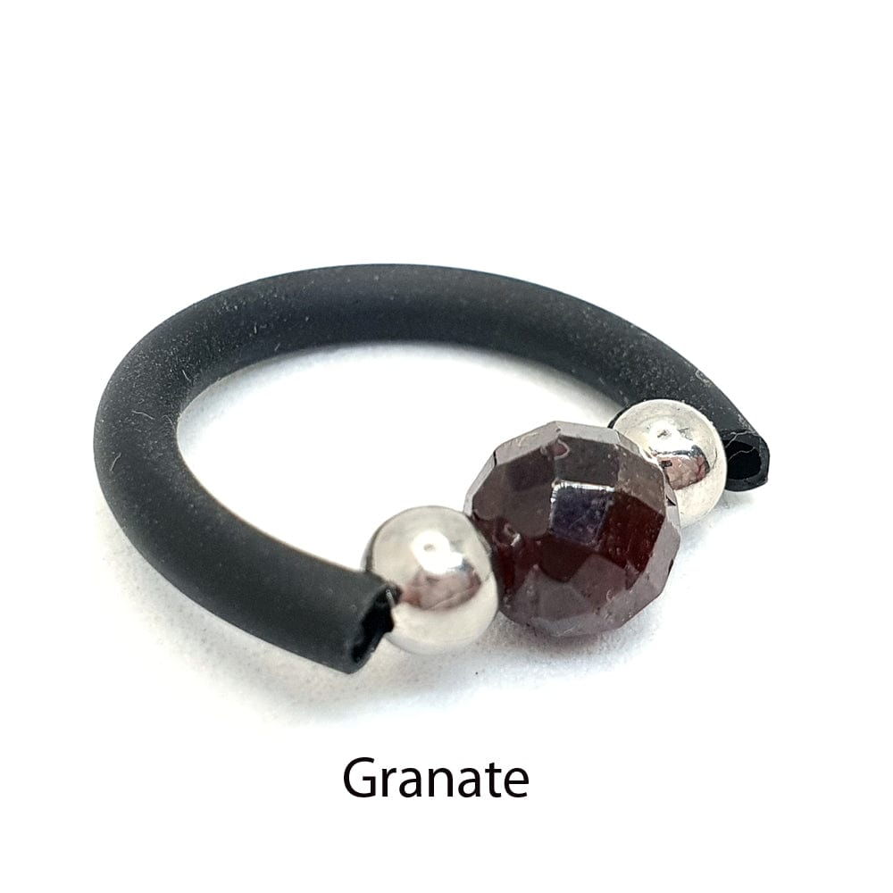 anillo mineral natural, anillo elastico, minerales naturales, Anillo Mineral Therapy - LaMineria Artesana, joyas artesanas, esoterisoa, piedras mágicas, piedras preciosas, anillos con minerales, granate