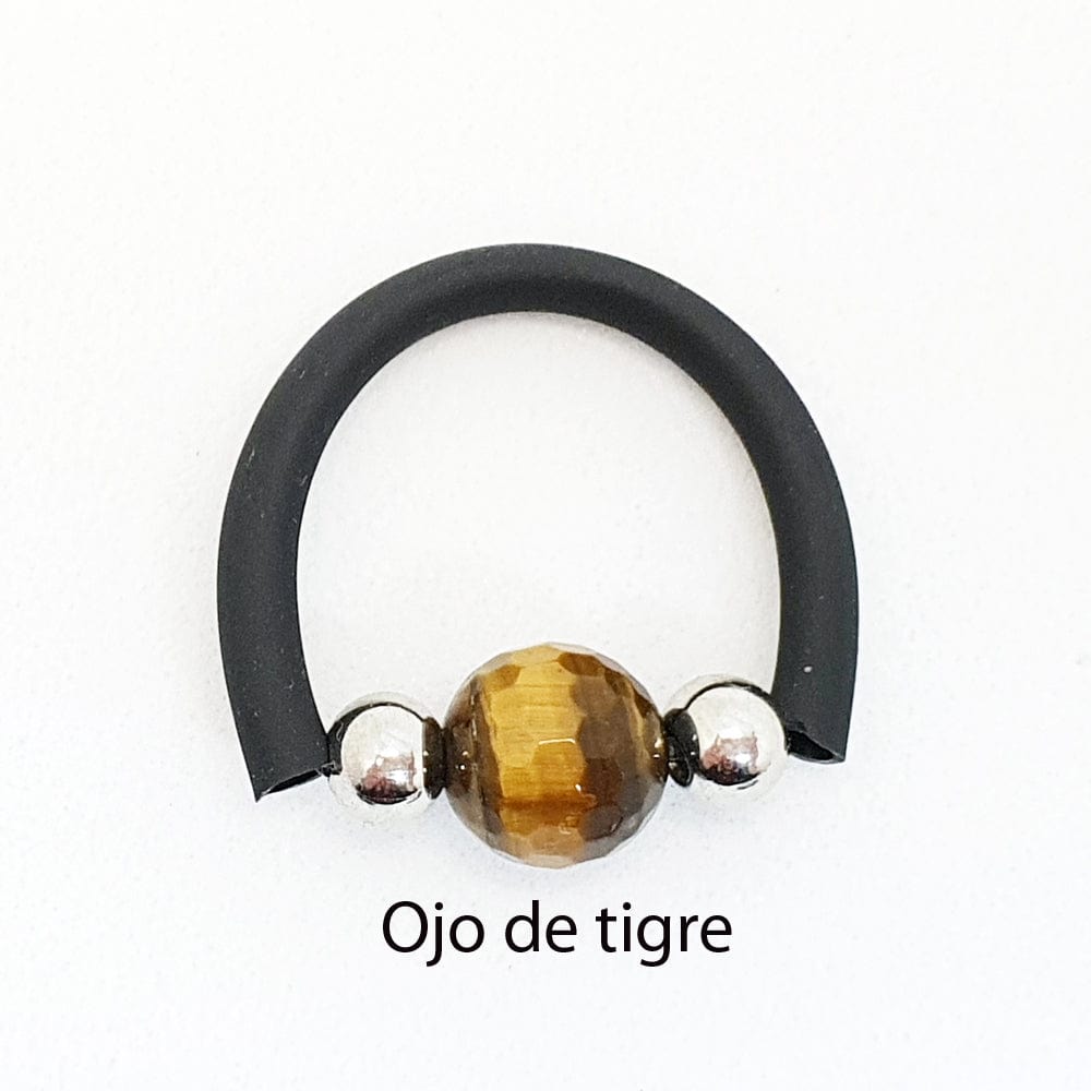 anillo mineral natural, anillo elastico, minerales naturales, Anillo Mineral Therapy - LaMineria Artesana, joyas artesanas, esoterisoa, piedras mágicas, piedras preciosas, anillos con minerales, ojo e tigre, protección