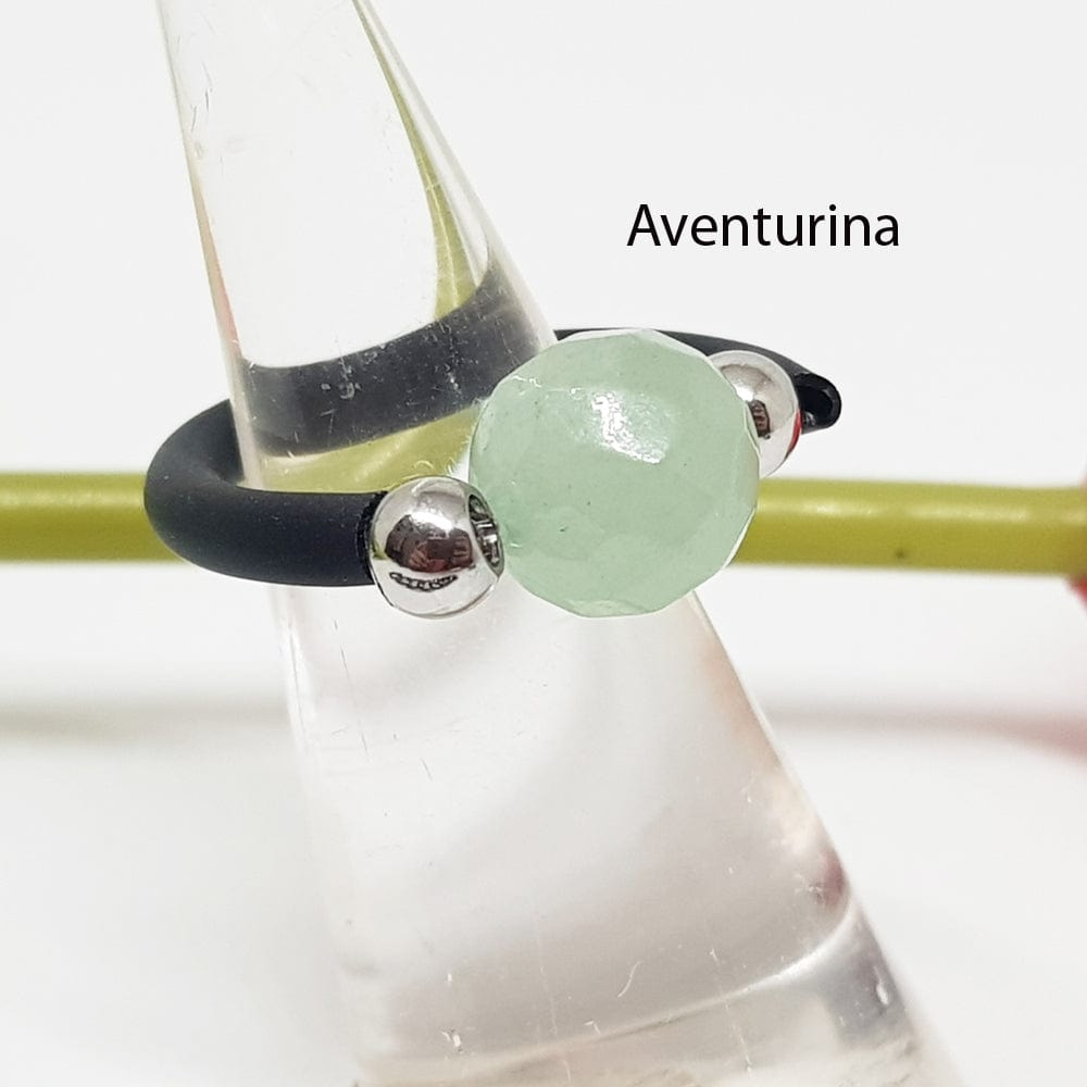 anillo mineral natural, anillo elastico, minerales naturales, Anillo Mineral Therapy - LaMineria Artesana, joyas artesanas, esoterisoa, piedras mágicas, piedras preciosas, anillos con minerales, aventurina