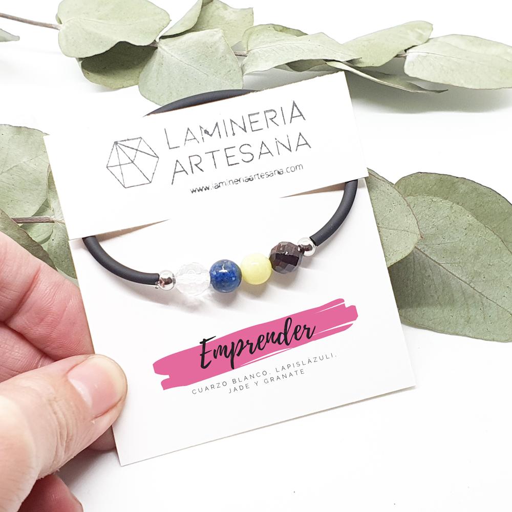 Pulsera para ayudara a emprender, ser emprendedoras con confianza y éxito. pulseras con minerales, las propiedades de los minerales