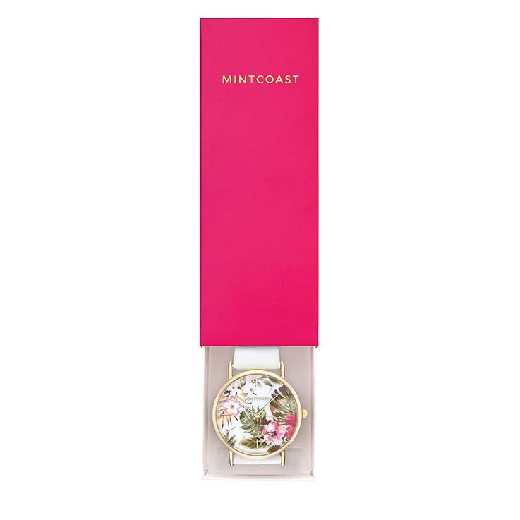 relojes de acero inoxidable, relojes de color, relojes, relojes de flores, accesorios online, mintcoast